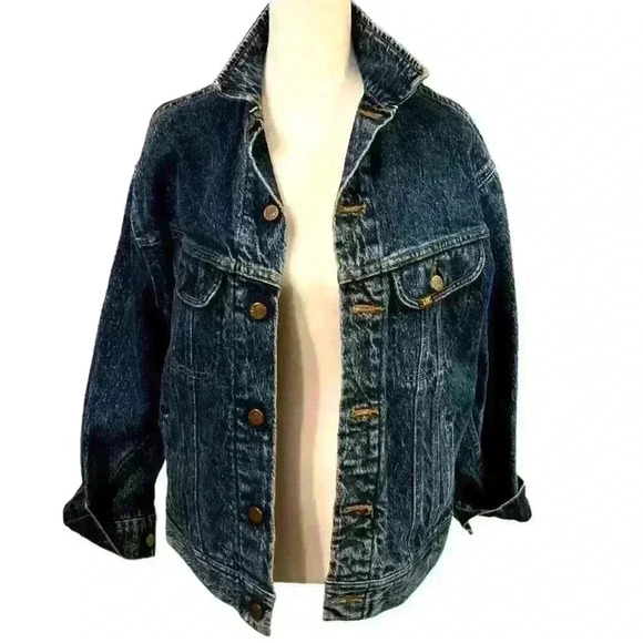 VINTAGE 80s Lee denim jean jacket - Picture 1 of 16